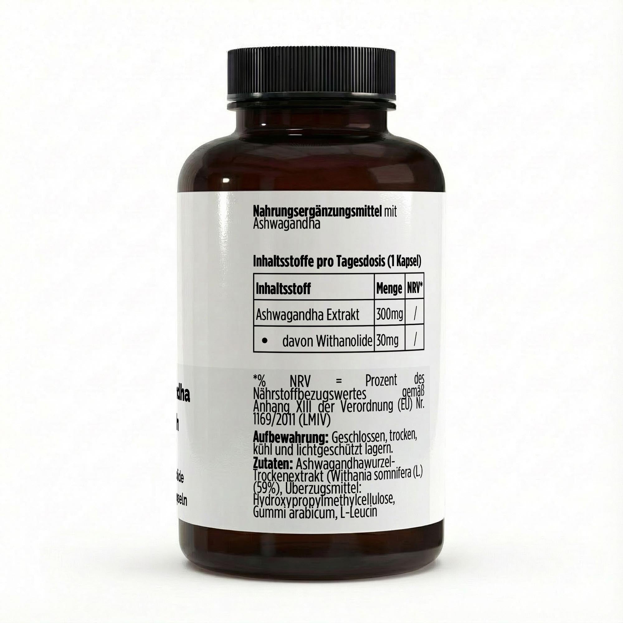 Ashwagandha (10% Withanolide) – 90 Vegan Capsules | Pure Natura