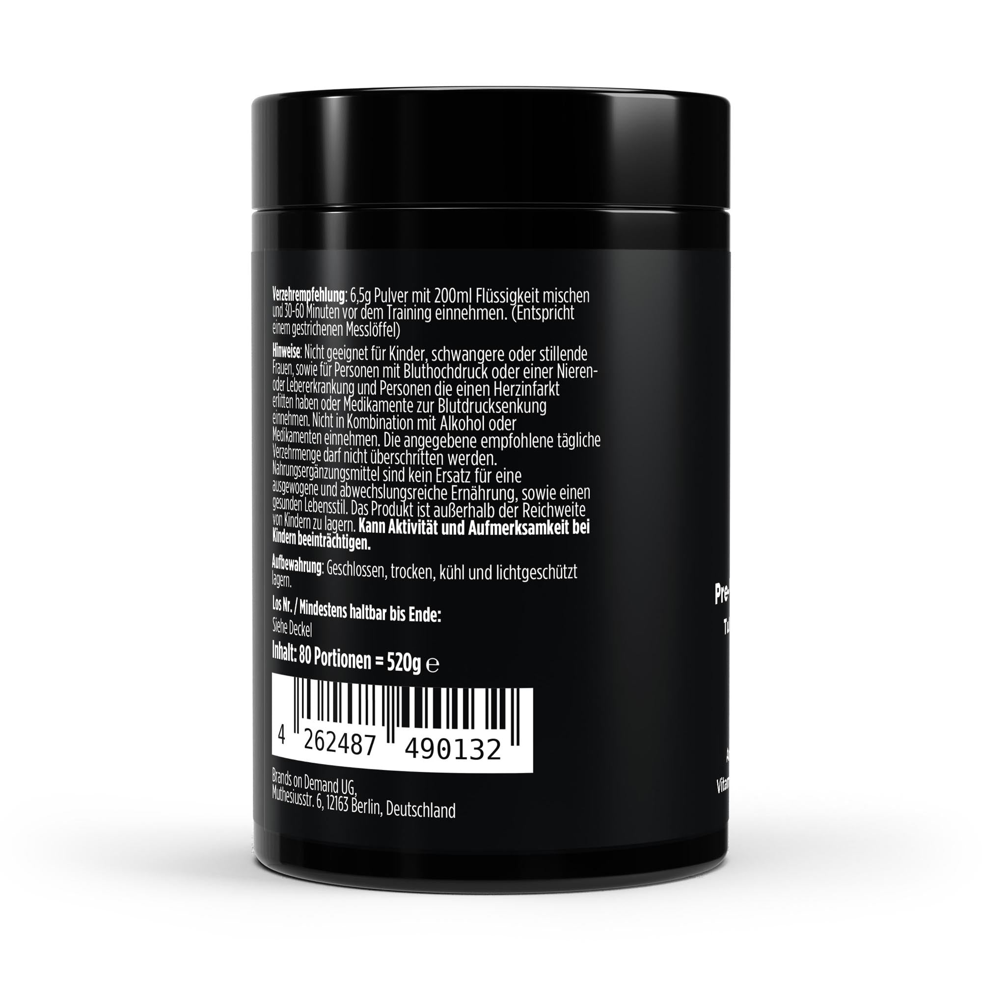 Pre-Workout Booster – Tutti Frutti, 520g | Pure Natura