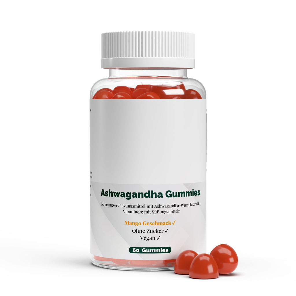 Ashwagandha + Vitamin B6 Gummies – Mango, 60 Vegan Gummies | Pure Natura