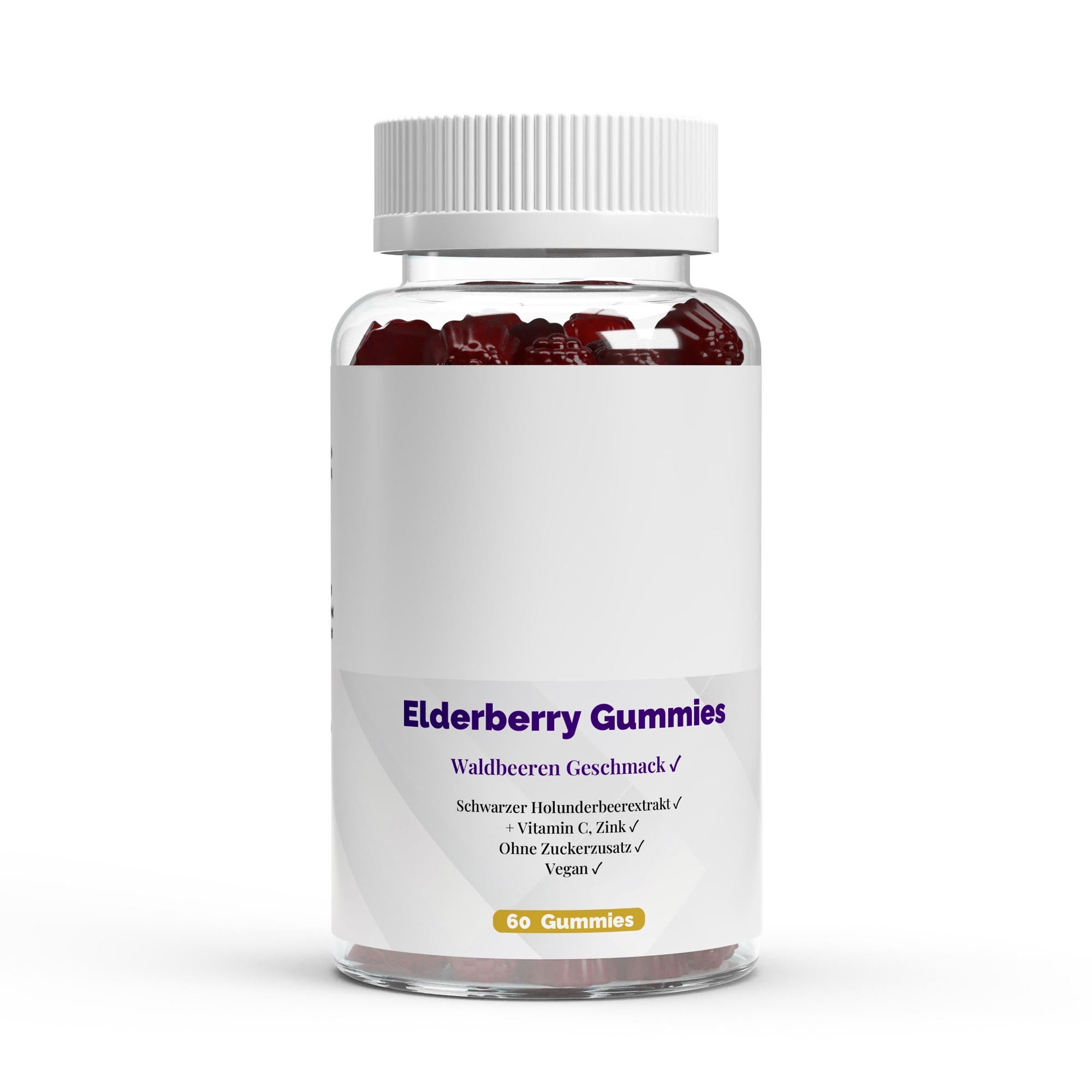 Elderberry + Vitamin C + Zinc Gummies – 60 Vegan Gummies | Pure Natura