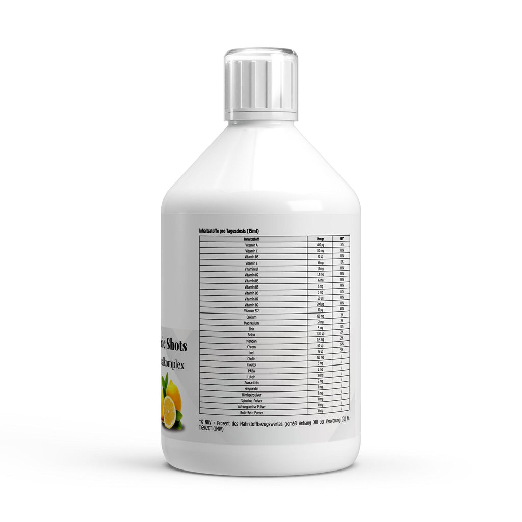 Multivitamin Basic Shots PLUS+ – Citrus, 500ml (33 shots) | Pure Natura