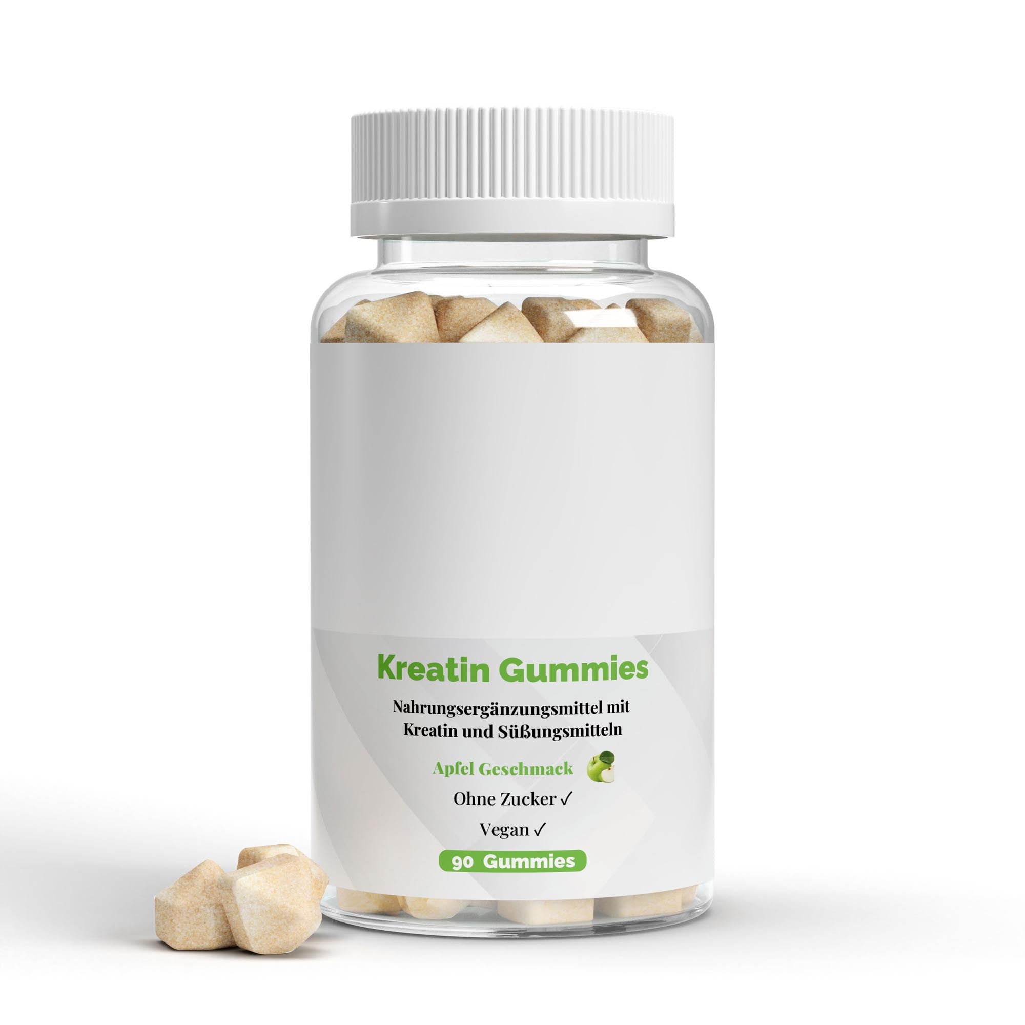 Creatine Gummies 3g – Apple, 90 Vegan Gummies | Pure Natura