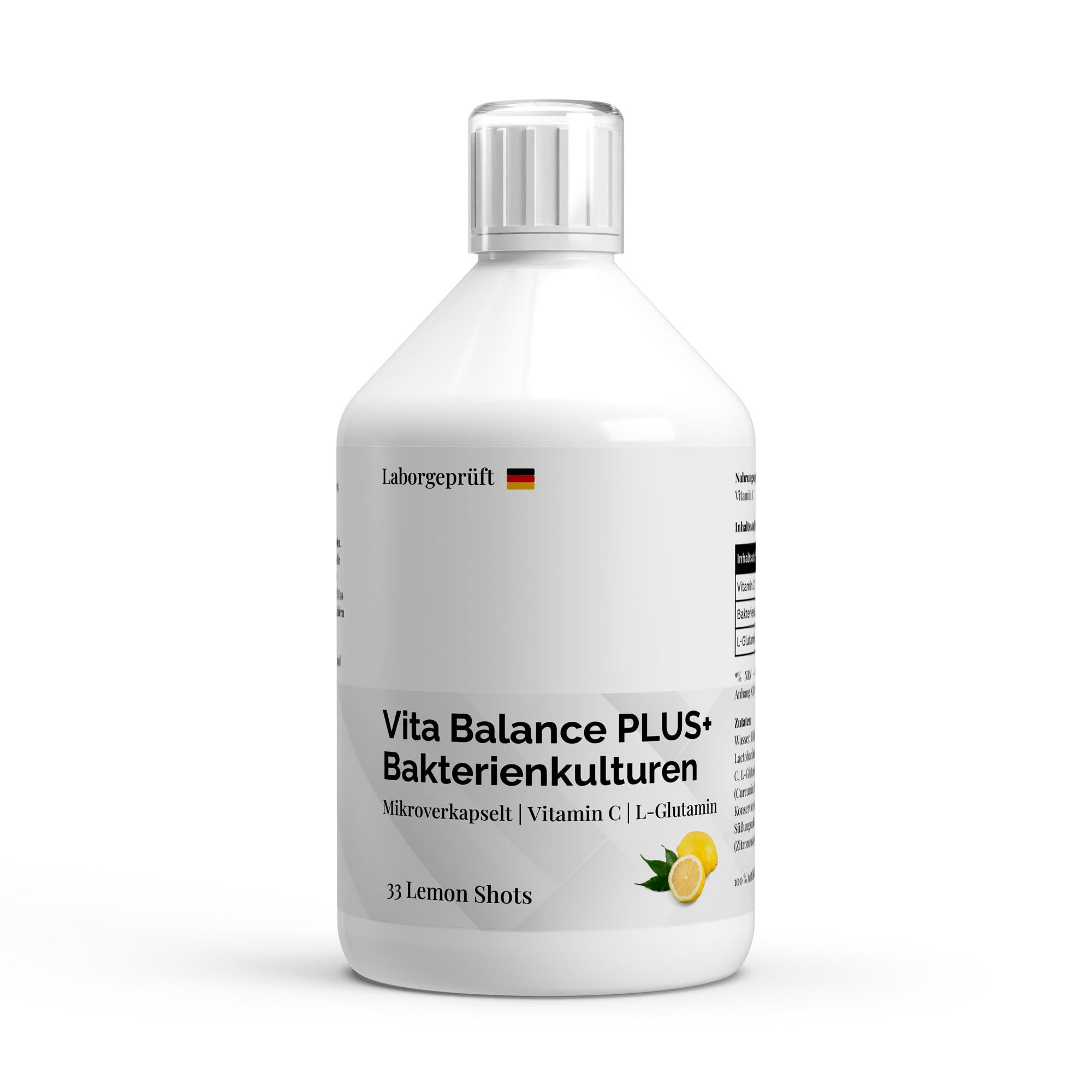Vita Balance PLUS+ Shots – Lemon, 500ml (33 shots) | Pure Natura