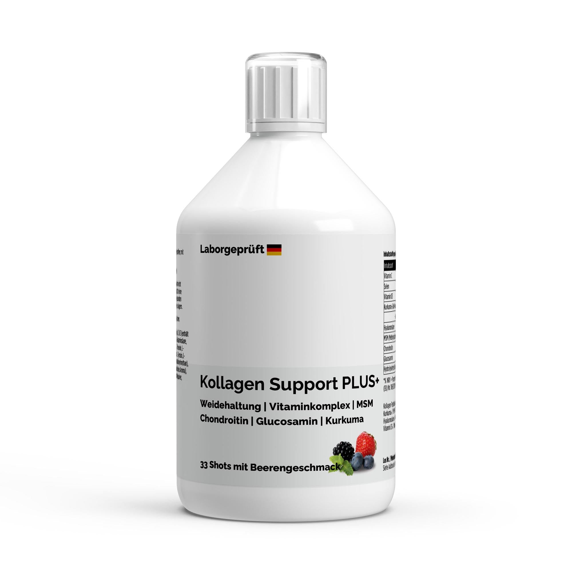 Collagen Support PLUS+ Shots – Wild Berry, 500ml (33 shots) | Pure Natura