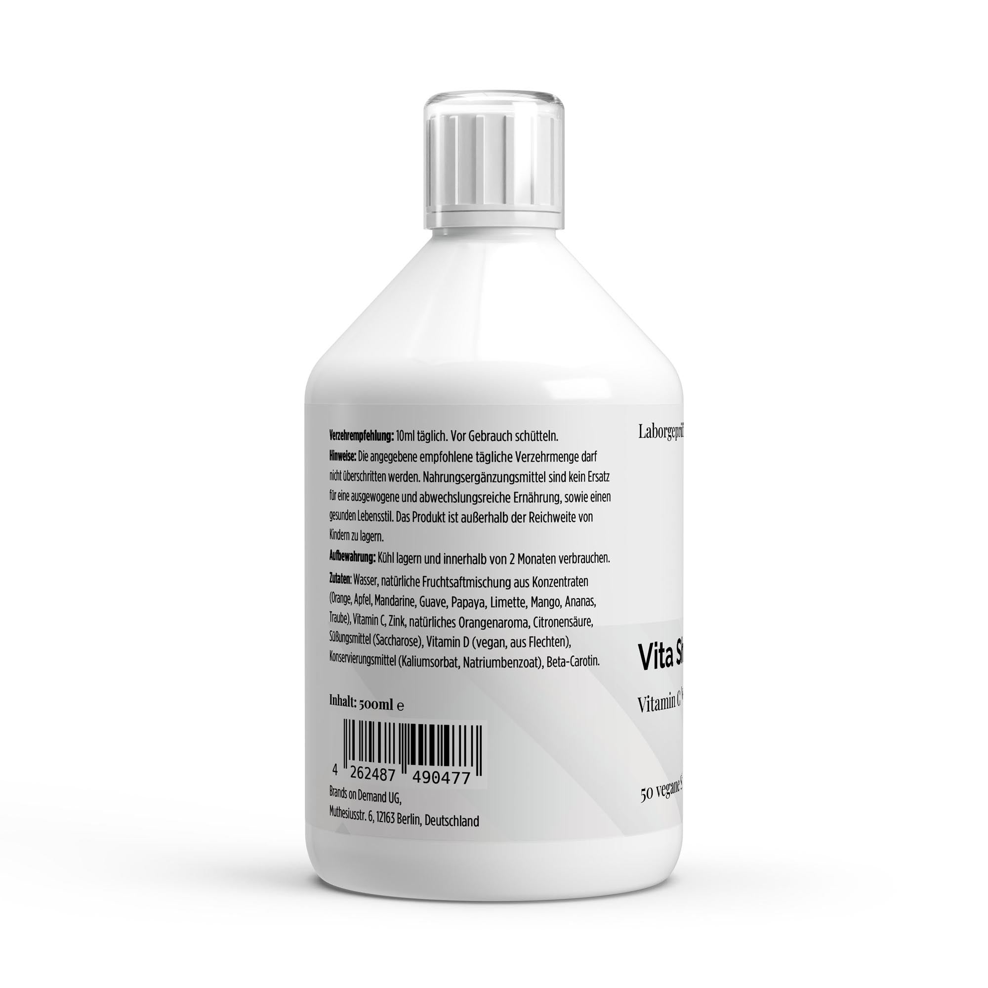Vita Shield PLUS+ Shots – Fresh Orange, 500ml (50 shots) | Pure Natura