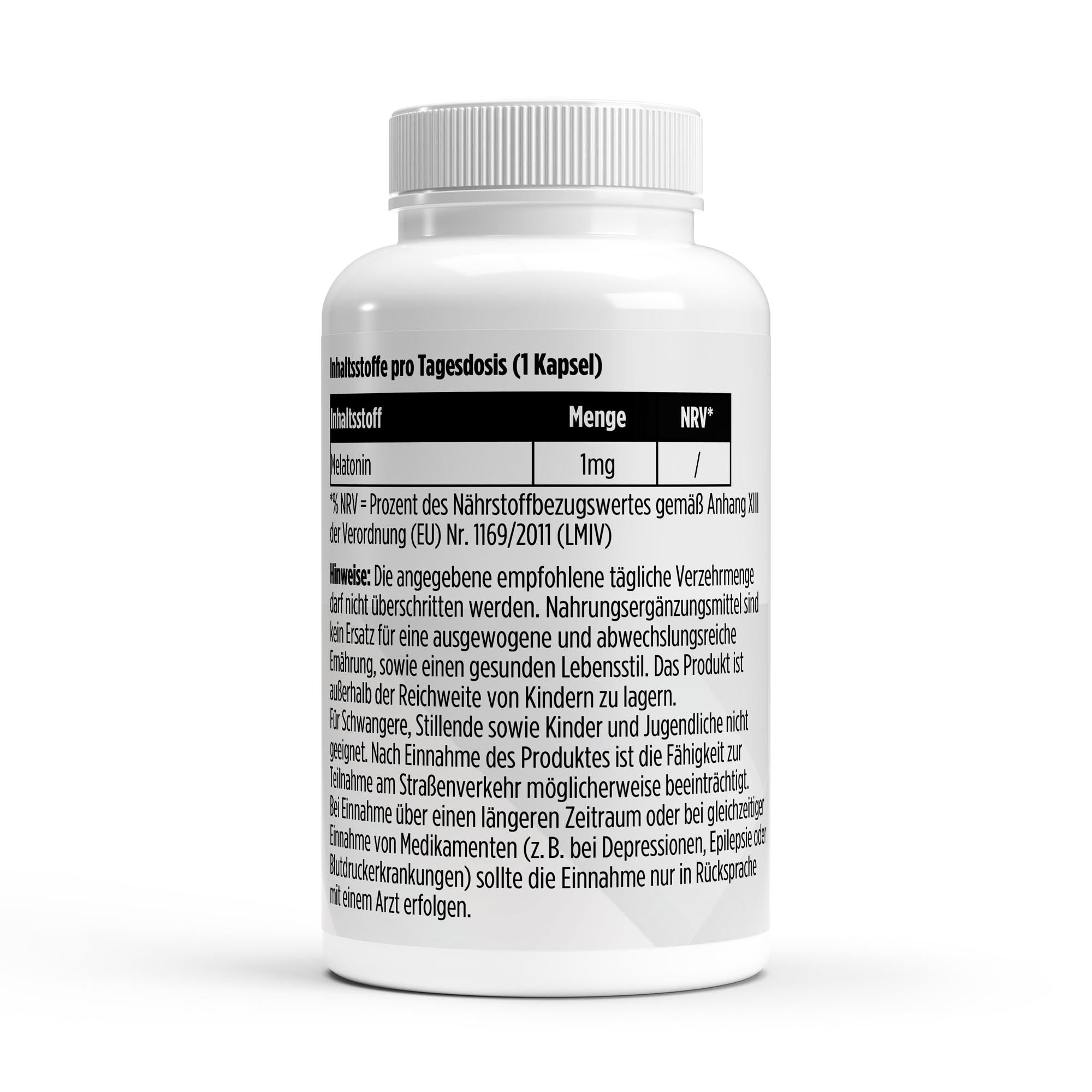 Melatonin 1mg – 75 Vegan Capsules | Pure Natura