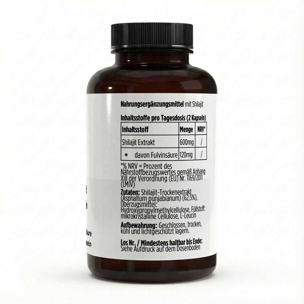 Shilajit (20% Fulvic Acid) – 90 Vegan Capsules | Pure Natura