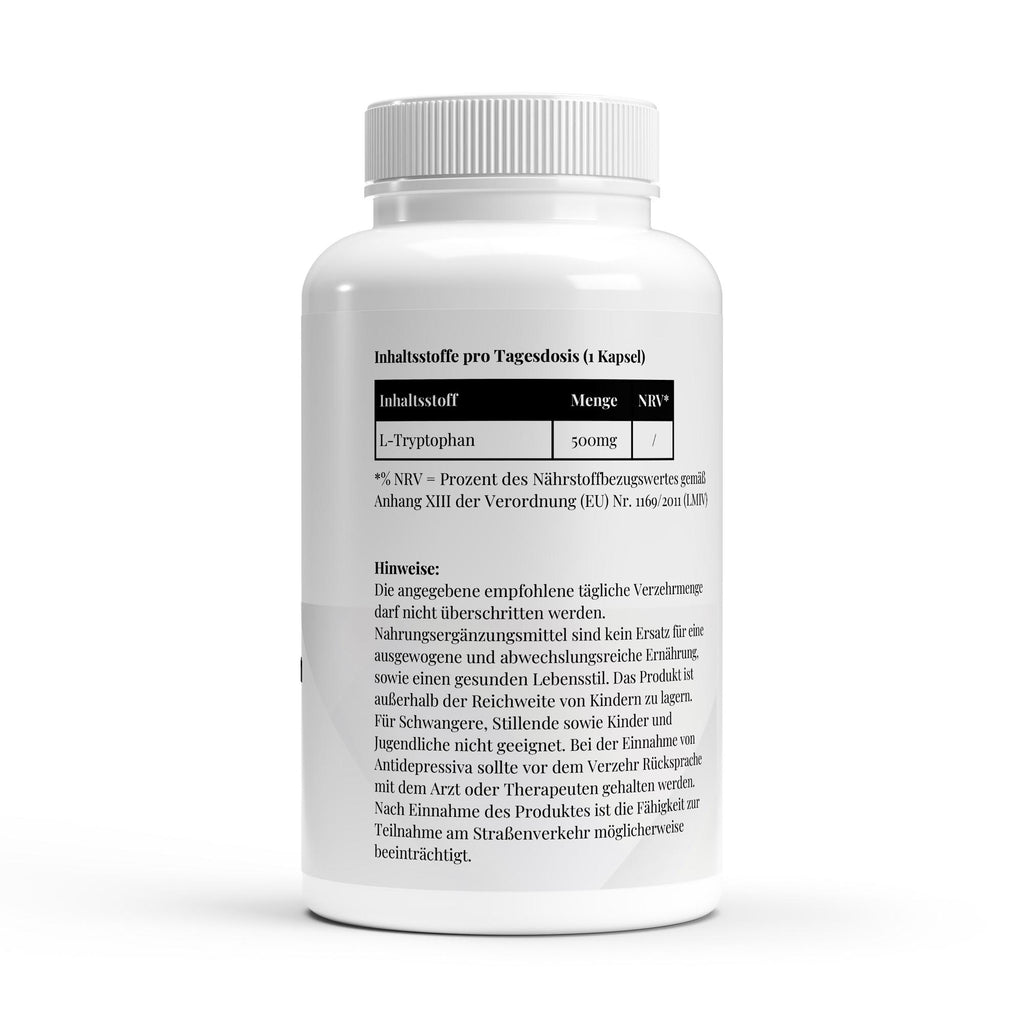 L-Tryptophan 500mg – 90 Vegan Capsules | Pure Natura