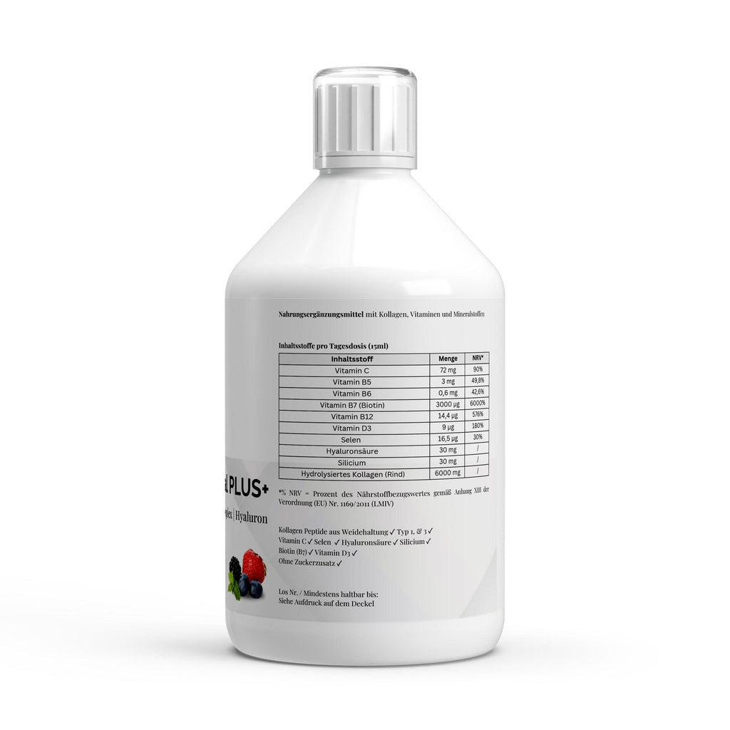 Collagen Vital PLUS+ Shots – Wild Berry, 500ml (33 shots) | Pure Natura