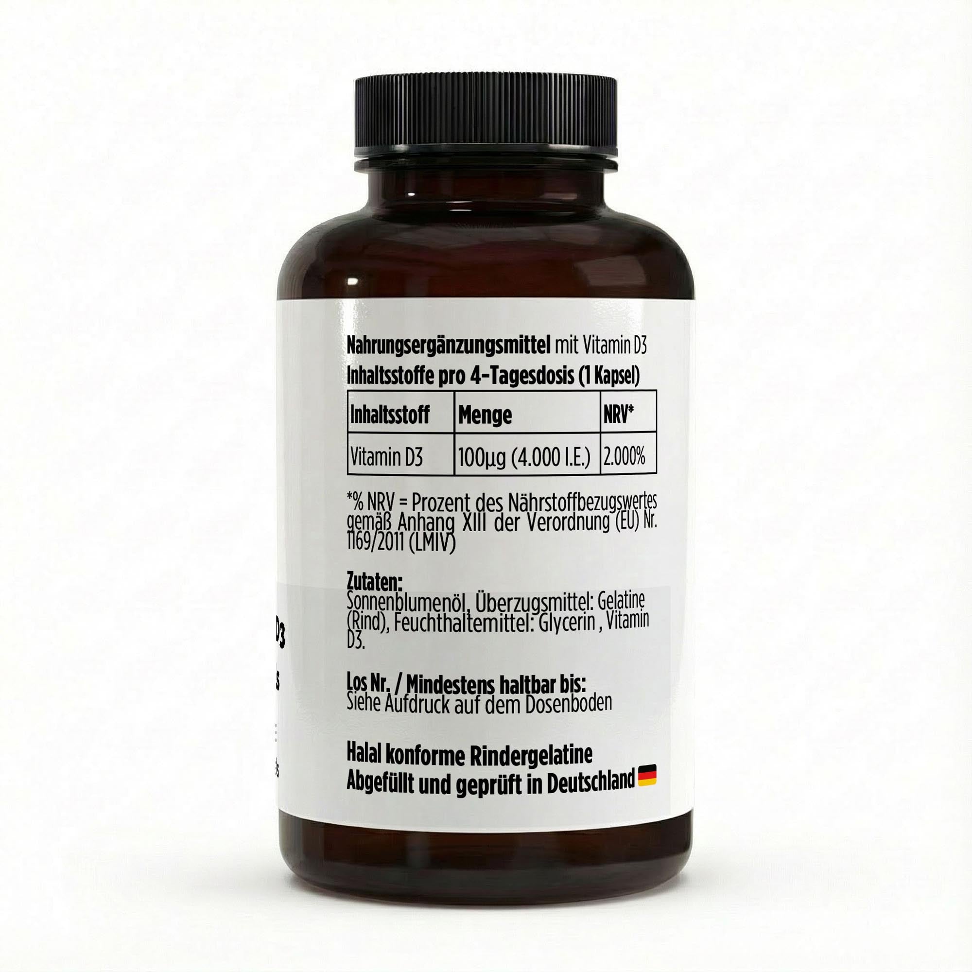 Vitamin D3 4000 IU – 180 Softgels | Pure Natura