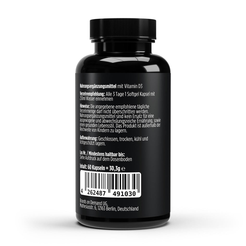 Vitamin D3 3,000 I.U. – 60 Vegan Softgels | Pure Natura