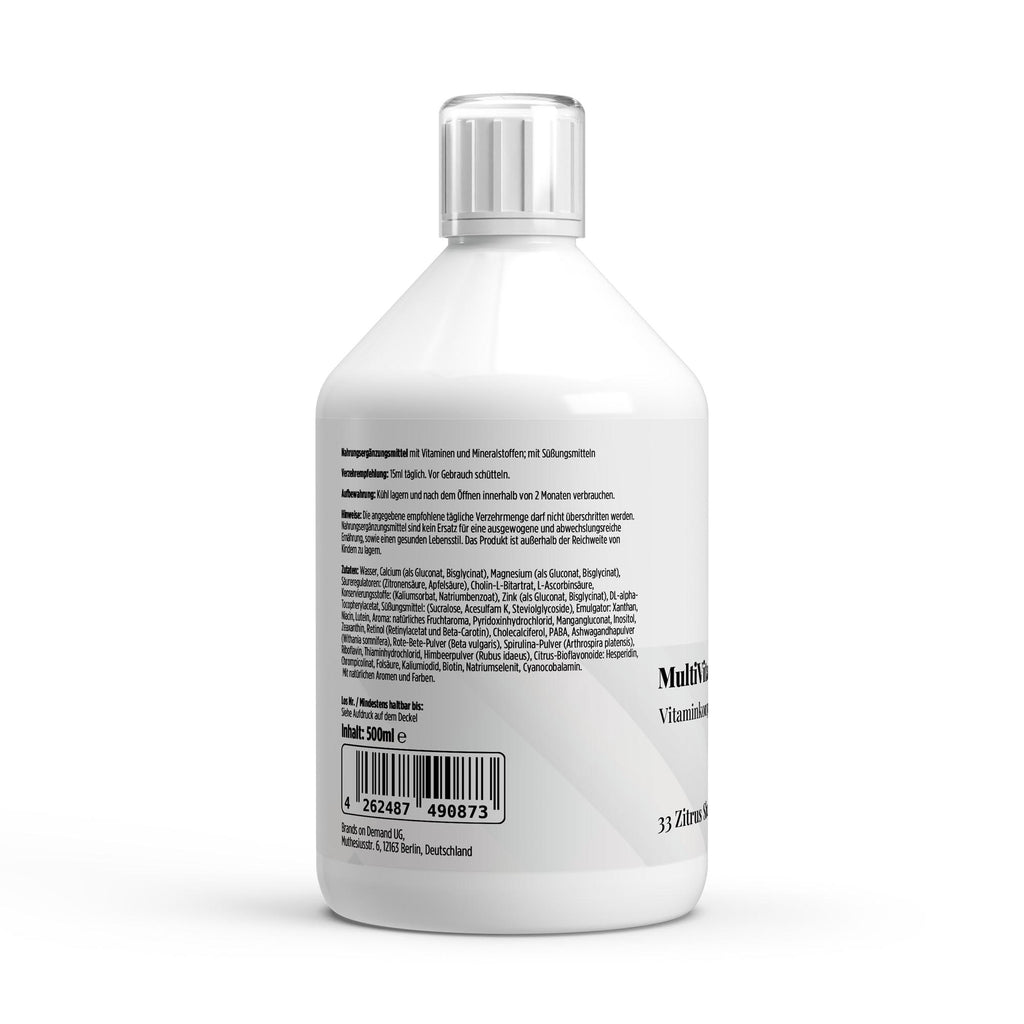 Multivitamin Basic Shots PLUS+ – Citrus, 500ml (33 shots) | Pure Natura