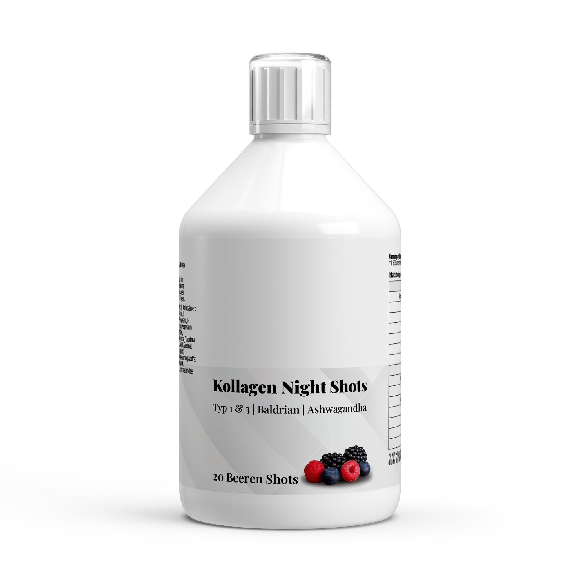 Collagen Night PLUS+ Shots – Wild Berry, 500ml (20 shots) | Pure Natura