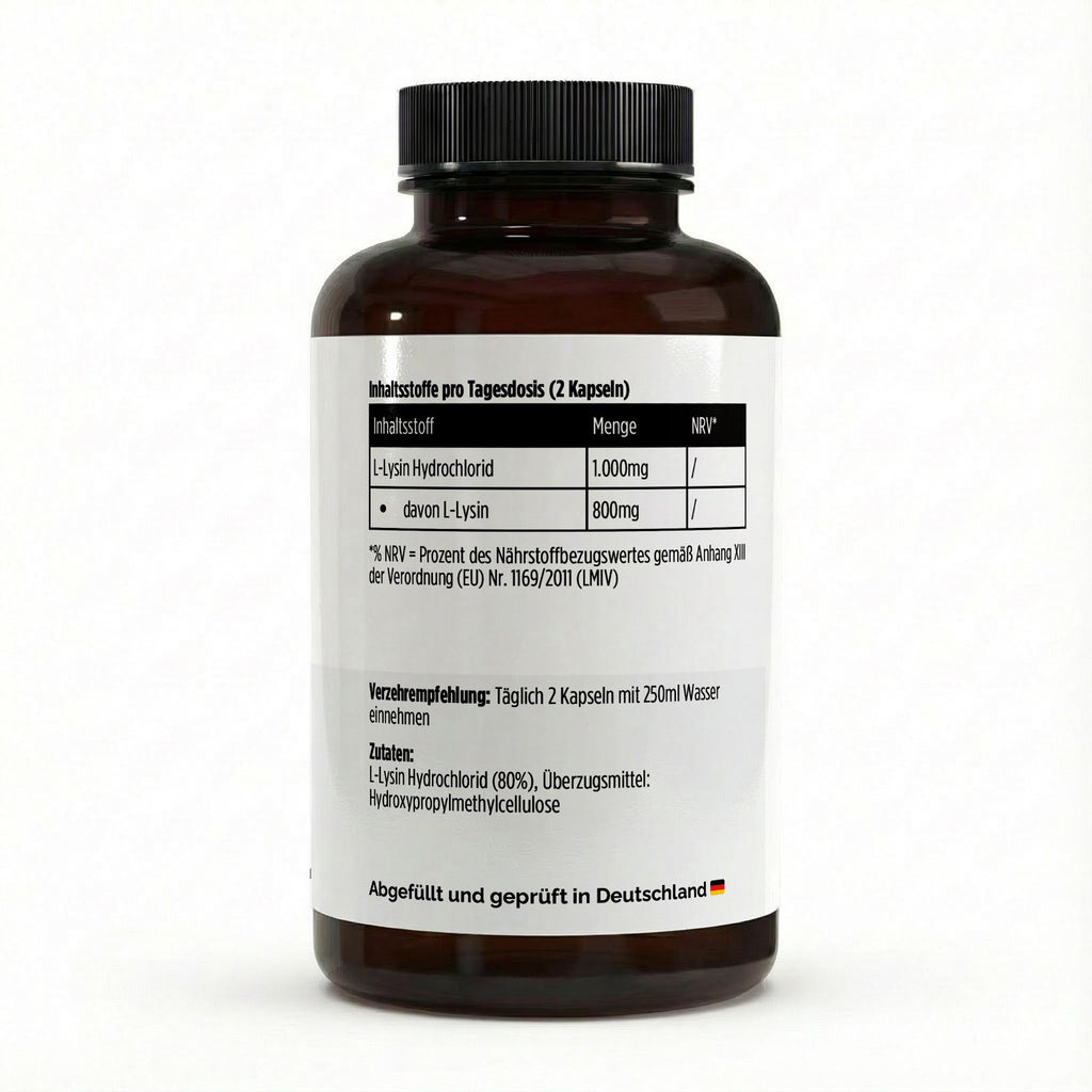 L-Lysine – 100 Vegan Capsules | Pure Natura