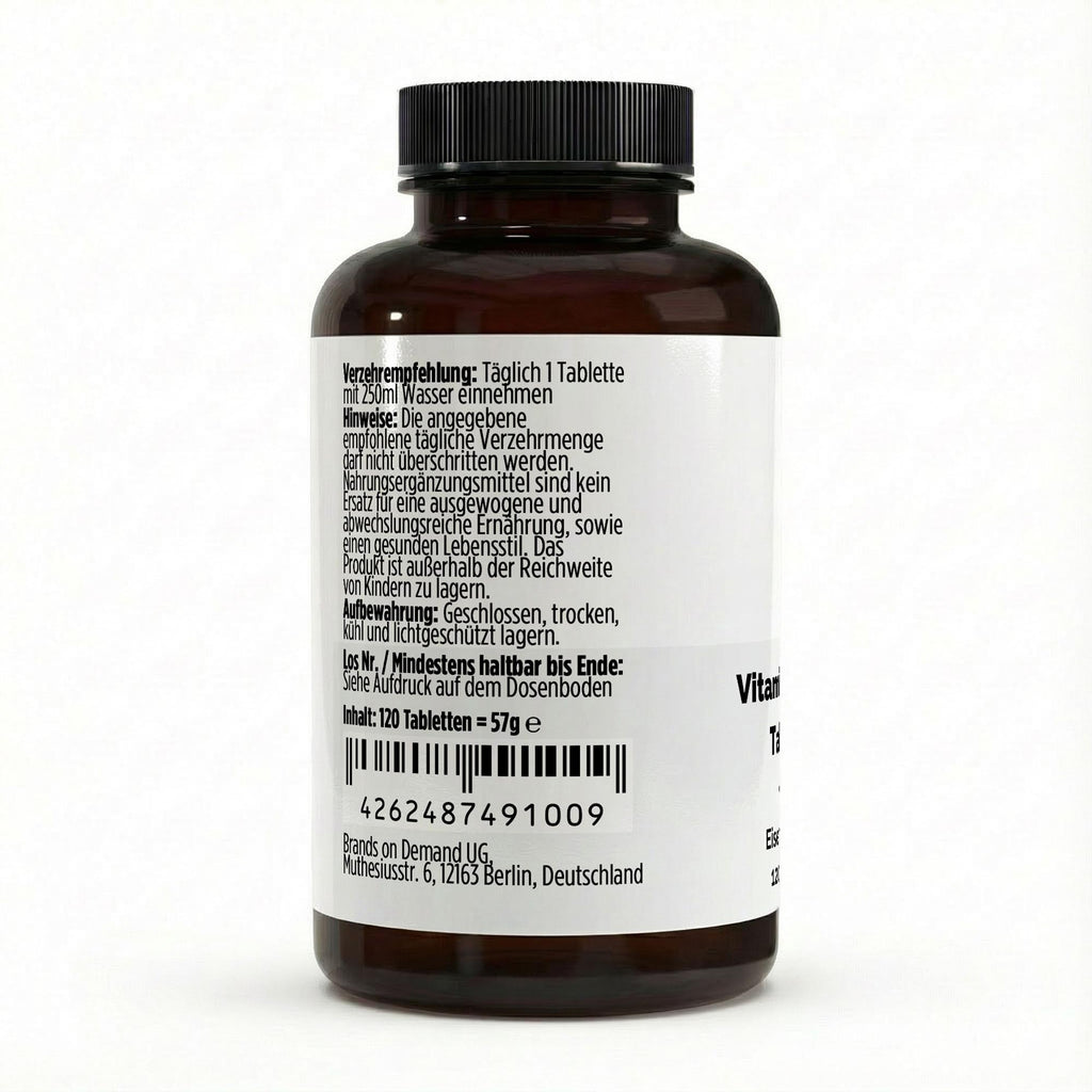 Iron + Vitamin C – 120 Vegan Tablets | Pure Natura