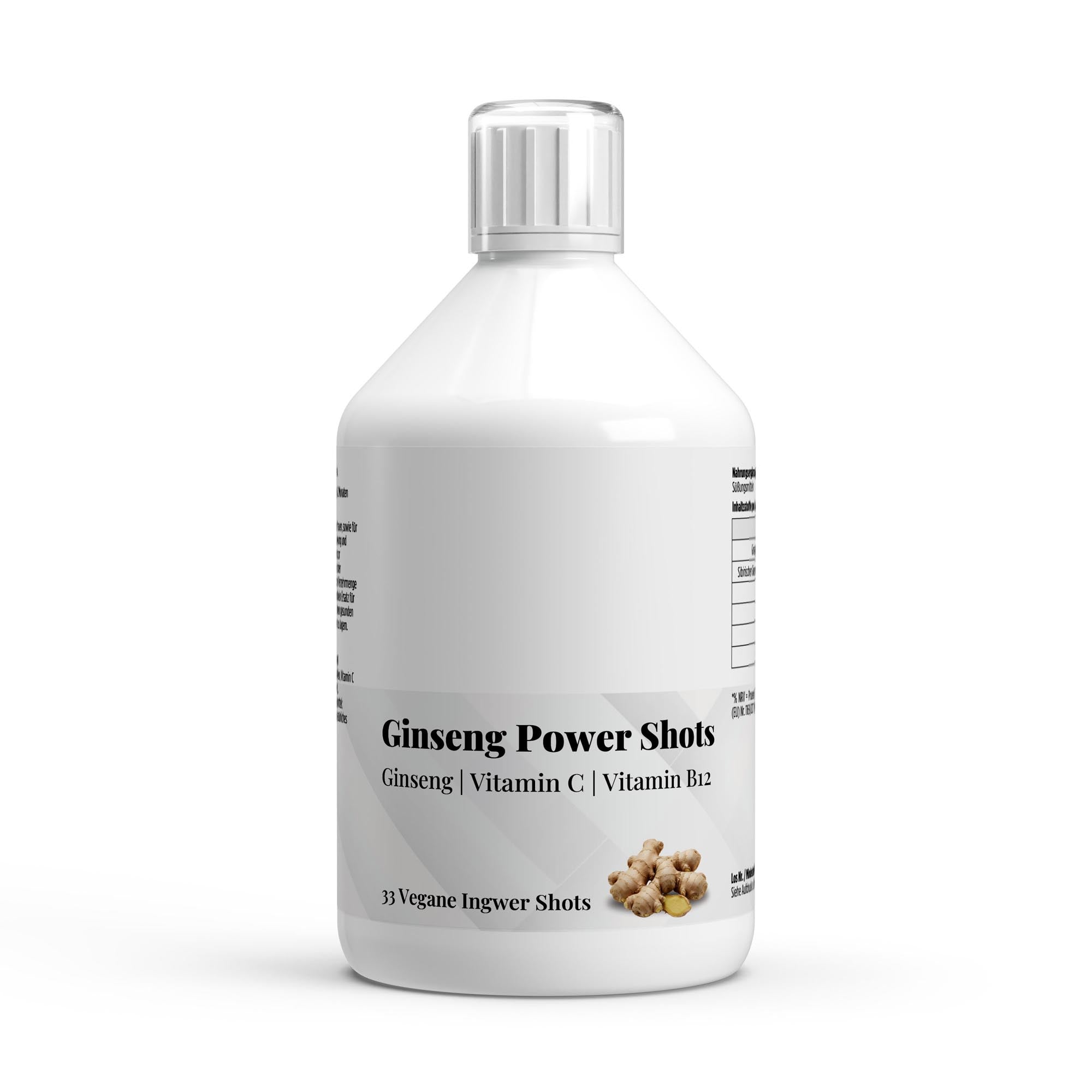 Ginseng Power PLUS+ Shots – Ginger, 500ml (33 shots) | Pure Natura