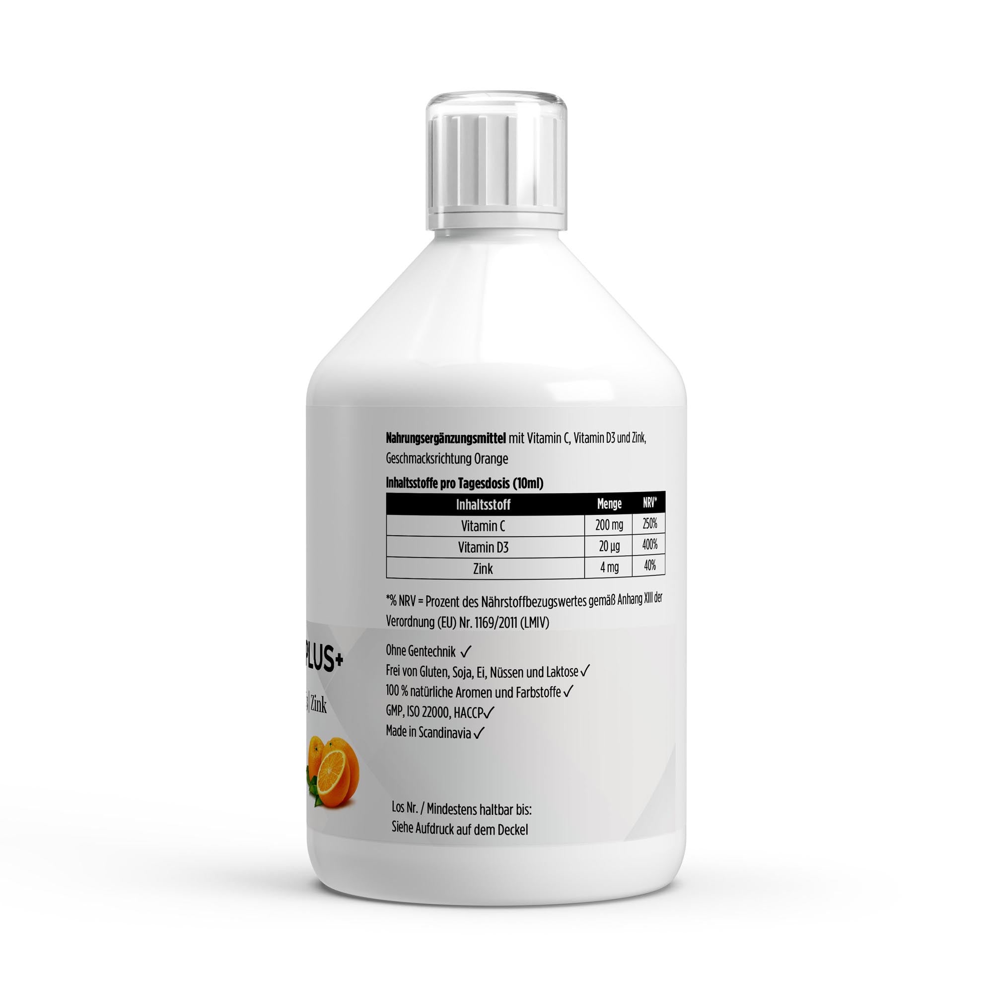 Vita Shield PLUS+ Shots – Fresh Orange, 500ml (50 shots) | Pure Natura